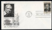 23 -ESTADOS UNIDOS  1965 FDC    En Memoria De  Sir Winston Charchil   1874-1965 - 1961-1970