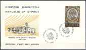 1967 CHYPRE 295 Monastère, Mosaïque, FDC - Storia Postale