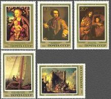 USSR Russia 1983 German Paintings In Hermitage Museum Madonna Sef-portrait Art Sailing Vessel Ship Stamps MNH Mi 5329-33 - Collezioni