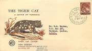 1960  Tiger Cat  Definitive  Wesley  FDC  Corrected Issue Date  Addressed To Canada - FDC