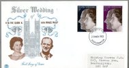 Great Britain 1972 Silver Wedding Addressed FDC - Southampton - 1971-1980 Decimal Issues