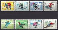 Poland, Year 1968, Mi 1820-1827, Winter Games Grenoble, MNH ** - Invierno 1968: Grenoble