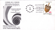 INFORMATION CENTRE OF EUROPEAN COUNCIL, 1994, SPECIAL COVER, OBLITERATION CONCORDANTE, ROMANIA - European Community