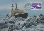 FIRST ATOMIC ICE BREAKER, 1970, CM. MAXI CARD, CARTES MAXIMUM, ROMANIA - Atomo