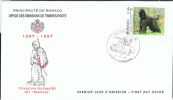 MC+ Monaco 1996 Mi 2330 FDC Hundeausstellung - Storia Postale