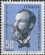 TURKEY 1964 Cultural Celebrities. - Ekrem - 50k Black And Blue FU - Used Stamps