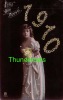 RPPC REAL PHOTO POSTCARD YEAR DATE 1910 BEAUTIFUL GIRL  ** CPA PHOTO MONTAGE MILLESIME 1910 FILLE - Ohne Zuordnung