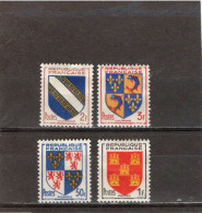 FRANCE    1953  Y.T. N° 951 à 954  Et  958  959  NEUF*  Charnière Ou Trace - 1941-66 Armoiries Et Blasons