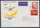 Germany Airmail Par Avion Label LUFTHANSA Wiederaufnahme 1958 Cover DÜSSELDORF - BRÜSSEL - LONDON - Brieven En Documenten