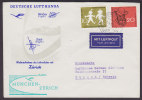 Germany Airmail Par Avion Label LUFTHANSA Wiederaufnahme 1958 Cover MÜNCHEN - ZÜRICH - Briefe U. Dokumente