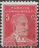 TURKEY 1931 Kemal Ataturk - 5k Red FU - Gebraucht