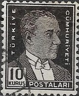 TURKEY 1931 Kemal Ataturk - 10k - Black FU - Gebraucht