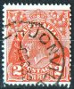 Australia 1931 King George V  C Of A Inverted Wmk HUONVILLE Tasmania 2d Red Used - Used Stamps