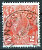 Australia 1931 King George V  C Of A Wmk KINGSTON Tasmania 2d Red Used - Oblitérés