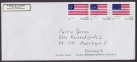 United States OKLAHOMA CITY 2000 Cover To Denmark W. 3-Stripe American Flags Issue - Storia Postale