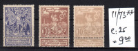 1896, Exposition Internationale De Bruxelles, 71 / 73**, Cote 25 €, - Autres & Non Classés