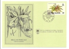 Carte 1er Jour - îles Caïmans - Fleur - Milk And Wine Lily - Caimán (Islas)