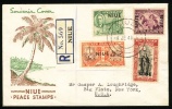 1946 Niue Multifranked Registered Letter, Cover Sent To USA.  (H227c001) - Niue
