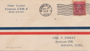 USA  PREMIER VOL POSTAL MIAMI-LA HAVANE  1928 - 1c. 1918-1940 Lettres