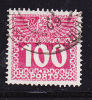 AUTRICHE TIMBRE TAXE N° 43a 100h ROSE OBL - Segnatasse