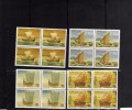 PORTOGALLO - PORTUGAL 1990 NAVI VELIERI IMBARZAZIONI A VELA - SHIPS SAIL BOATS -  BARCOS A VELA MNH QUARTINA - Unused Stamps