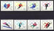 Poland, Year 1964, Mi 1457-1464, Olympic Games Innsbruck, MNH** - Hiver 1964: Innsbruck