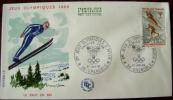 1968 FRANCE FDC WINTER OLYMPIC GAMES GRENOBLE SKI JUMPING - Inverno1968: Grenoble