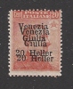 ITALIA - VENEZIA GIULIA - 1919: VARIETA' Doppia Soprastampa Valore Nuovo Stl Da 20 C. NOT CERTIFICATE -in Buone Condiz. - Venezia Giulia