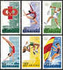 China 1983 J93 National Games Stamps Sport Gymnastics Badminton Diving Jumping Sailing - Plongée