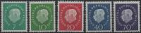 ALLEMAGNE BERLIN  162A à 166 ** MNH Série Complète Président Theodor HEUSS - Unused Stamps
