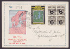 Denmark BALTISK FRIMÆRKE UDSTILLING København 1941 Card 4-Block & Special Label / Vignette Anti-Nazistic Propaganda - Cartas & Documentos