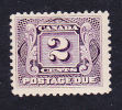CANADA N°2 TIMBRE TAXE 1C VIOLET NEUF AVEC CHARNIERE - Strafport
