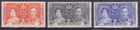 British Honduras 1937  Michel Nr. 109-111   MLH - Honduras Britannique (...-1970)