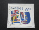 Sweden - 1995 - Mi.Nr.1880 - Used - Sweden Joined The European Union - Flags Of EU Member States - On Paper - Oblitérés