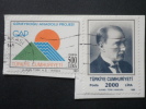 Turkey - 1989,1991 - Mi.Nr.2934,2862 - Used - Kemal Atatürk - Dam - Definitives - On Paper - Autres & Non Classés