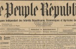 MONTIGNAC    Journal  "LE PEUPLE REPUBLICAIN" - Journaux Anciens - Avant 1800