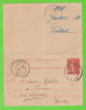 Sur Carte-Lettre - CAD OULMES (Vendée) Du 29-7-1911 + Cachet "OR" + CAD MERVENT (Vendée) - Cartoline-lettere