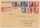 1850 Germany Deutsche Post DDR Multifranked Registered Letter, Cover. Dresden 17.4.50.  (G88c003) - Lettres & Documents
