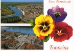 Carte Postale 10 X 14,8 "Une Pensée De Tonneins" - Tonneins