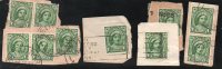 Australia 1942, SG 46a, Selection Of Three Halfpence Green Stamps On Paper - Oblitérés