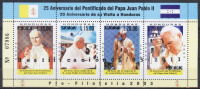 Honduras 2011 Beatificacion De S.S. Juan Pablo II, Resello Con Nuevo Valor Sobre YT 1155-58, - Honduras