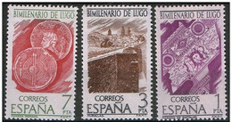 España 1976 Edifil 2356/8 Sellos ** Bimilenario De Lugo Mosaico De Batitales, Murallas Y Monedas Romanas Michel 2249/51 - 1971-80 Nuevos & Fijasellos