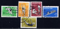 RA+ Argentinien 1959 Mi 706-10 Sport - Used Stamps
