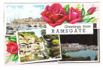 "Greetings From RAMSGATE",Kent, GB;Falls , Harbour , ROSE; 1975;B/TB - Ramsgate