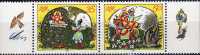 W616 Märchen 1984 Von Klemke DDR 2918+19 ZD ** 1€ Variante+TAB Puschkin Zarentochter Und 7 Recken Se-tenant Of Germany - Se-Tenant