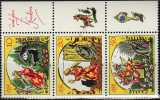 S279 Märchen 1984 Von Klemke DDR 2915+17+19 ZD ** 7€ Variante+TAB Puschkin Zarentochter Und 7Recken Se-tenant Of Germany - Se-Tenant