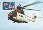 HELICOPTER, 1989, CM. MAXI CARD, CARTES MAXIMUM, ROMANIA - Elicotteri