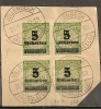 Allemagne Germany 1923 5 Milliard Block 4 Obl - Sonstige & Ohne Zuordnung
