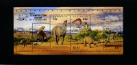 AUSTRALIA - 1993  DINOSAUR ERA  MS  OVPT SYDNEY STAMP SHOW   FINE USED - Hojas Bloque