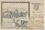 Cornaux 1905 Delachaux Niestlé Attelage Boeufs Dessin St Blaise A Enges - Saint-Blaise